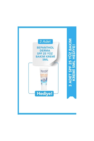 Bepanthol Derma Yüz Temizleme Jeli + 3 Adet Derma SPF 25 Yüz Bakım Kremi 5 ML