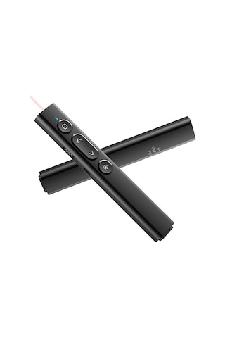 Novahub Kablosuz Sunum Medya Kumandası 2.4ghz Rf, Kırmızı Işık, Geniş Uyumluluk Optik, Siyah, 140x22x12mm Optik