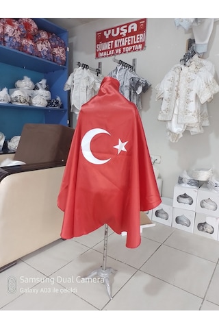 Maşidem Kostüm Konya - Bayrak Pelerin 3 Adetli Kırmızı
