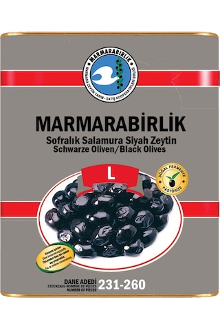 Marmarabirlik Hiper 231-260 Kalibre L Yağlı Salamura Zeytin 10 KG Marmarabirlik Hiper 231-260 Kalibre L Yağlı Salamura Zeytin 10 KG