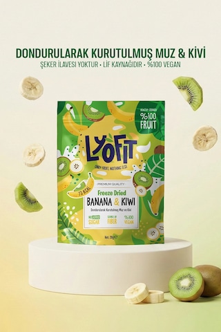 Lyofit Food Freeze Dried Muz Kivi 20 G
