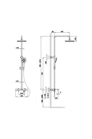 Eva Banyo Fontana Fm-2355 Siyah Duş Ünitesi Diğer