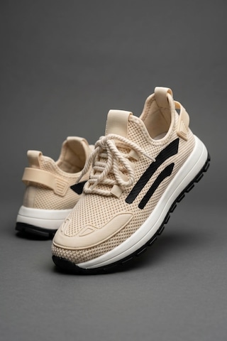 In Step Stratomesh Krem Kalın Tabanlı Erkek Spor Ayakkabı Rahat Günlük Sneaker