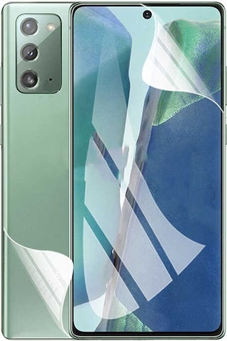 Samsung Galaxy Note 20 İle Uyumlu Şeffaf Esnek Kavisli Ekranı Tam Kaplayan Pet Ekran Koruyucu