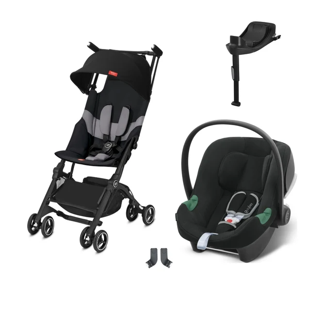 Gb Pockit Plus Travel Sistem Velvet Black & Aton B2 Bazalı Volcano Black