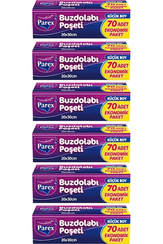 Buzdolabı Poşeti 70 Li Küçük Boy 20 X 30 Cm 6 Paket