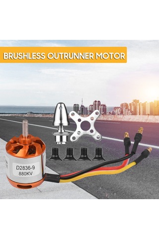 Kosona D2836-9 880kv Bakır Rengi Sabit Kanat Uçak Modelleri İçin Brushless Motor