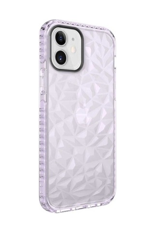 Apple Uyumlu iPhone 12 Kılıf Zore Buzz Kapak Mor