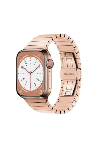 Newface Apple Watch Uyumlu 38mm Kr413 Fine Steel Kordon - Rose