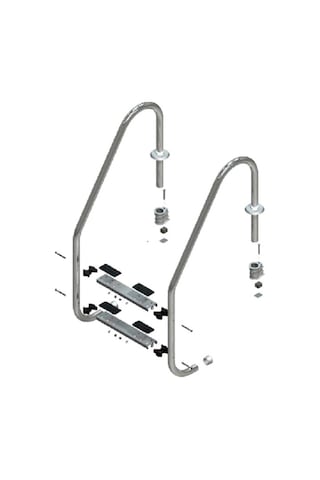 Watershut 2 Basamak STANDART Model Paslanmaz Çelik Havuz Merdiven