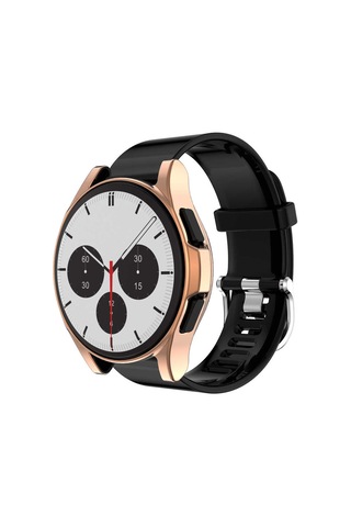 Samsung Uyumlu Galaxy Watch 4 Classic 46mm Mtr Watch Gard 02 Koruyucu Silikon - Siyah