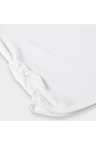 Panço Kız Çocuk Pencere Detaylı T-shirt Beyaz 2411gk05006-4455 001 Panço