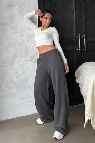 Madmext Füme Bol Paça Kadın Eşofman Altı Mg2279 Füme