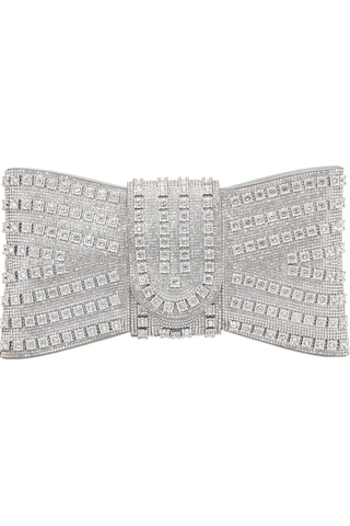 Guja 25yg591 Kadın Taşlı Abiye Çanta Gümüş Gümüş