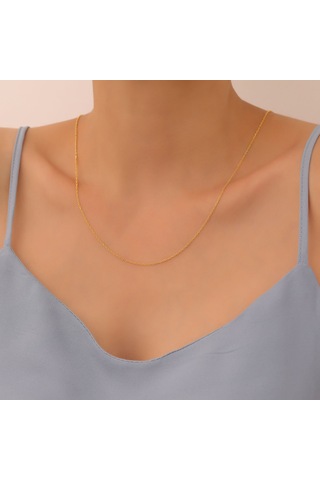 925 Ayar Gümüş 40 Forse Hayalet Kolye Zinciri - C00101 Altın