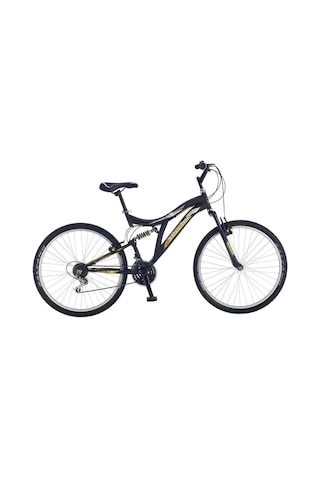 Salcano Hector 24" Jant 21 Vites Çift Amortisörlü Çocuk Dağ Bisikleti Siyah Sarı Çamurluk Hediyeli Siyah - - Sarı - Füme Siyah - Sarı - Füme