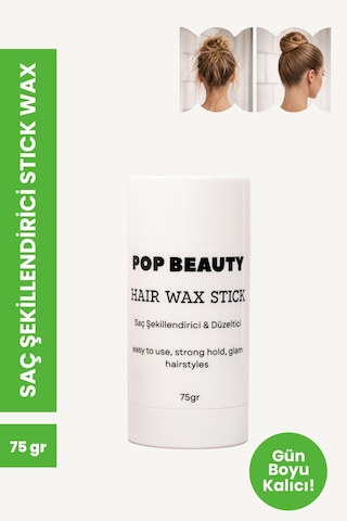 Pop Beauty Saç Sabitleyici & Şekillendirici Wax + Fırça Seti