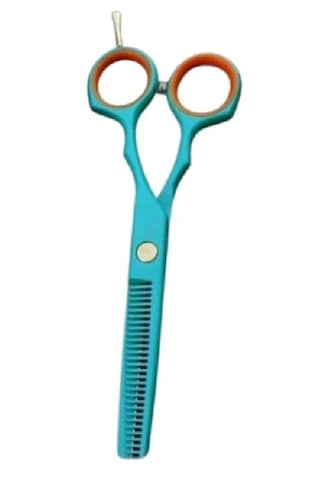 Çubuklu Turkuaz Ara Saç Kesim Makası 6 İnç Efile Makası