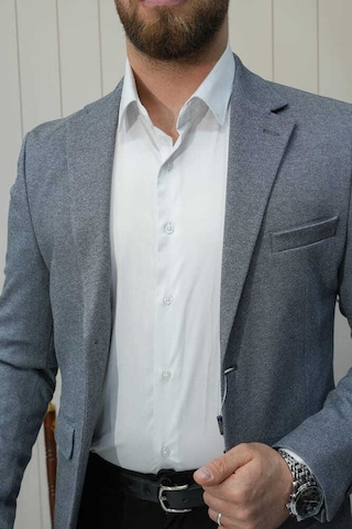 Bys Beystil Sivri Yaka Gri Ceket 50683 - Slim Fit
