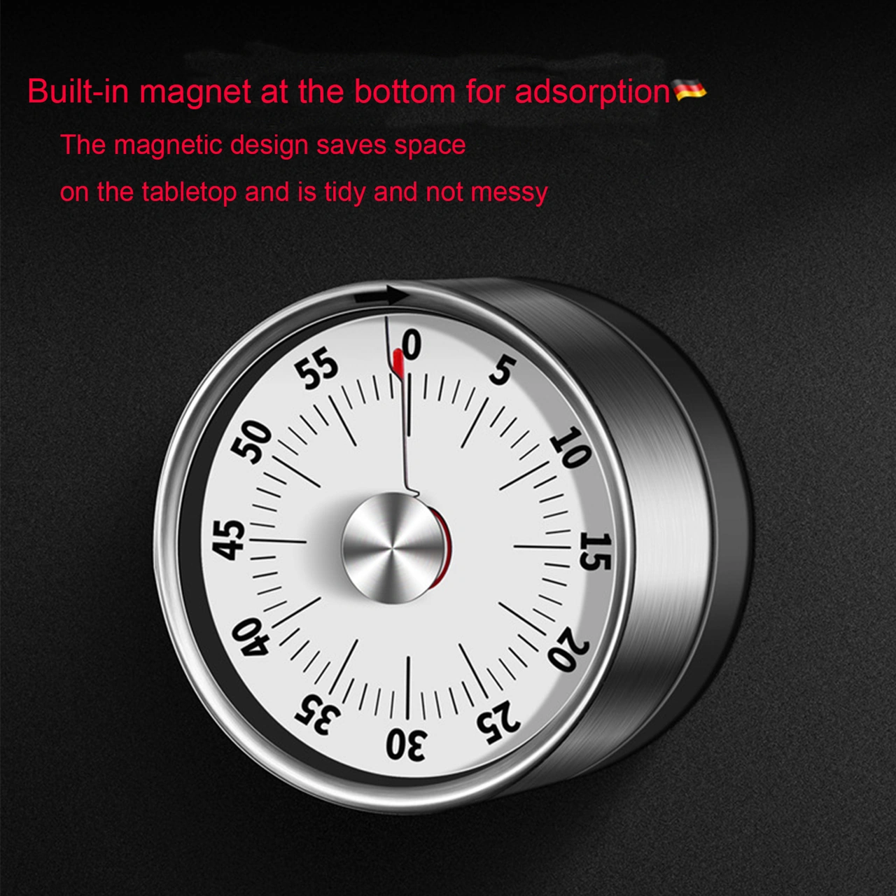 Yunboo Siyah Metal Mutfak Zamanlayıcı - 78x32mm, 126g, Fonksiyonel Zaman Takibi Aleti Siyah