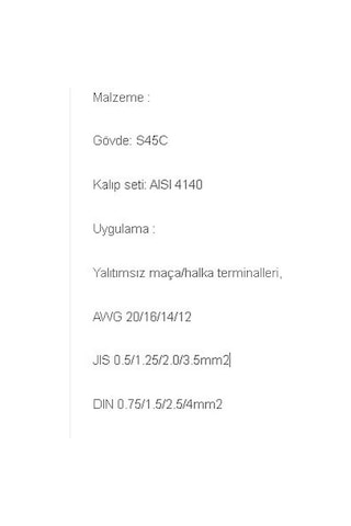Proskit Cp-151a Terminal Pabuç Sıkma Pensesi Proskit