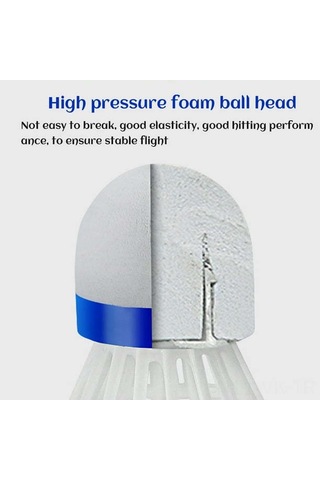 Vkemall 12'li Dayanıklı Nilon Badminton Topu Seti - Egzersiz, Antrenman Ve Eğlence İçin Sarı Plastik Shuttlecocklar