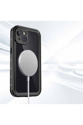 Apple Uyumlu iPhone 13 Kılıf Su Geçirmez 1-1 Zırhlı Silikon Kapak