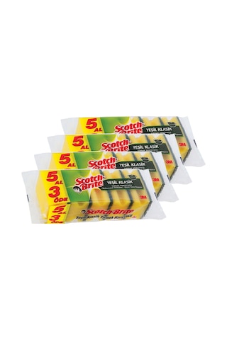 Scotch Brite Scotch-Brite Yeşil Bul Süngeri 20'Li- Tırnak Koruyuculu(5X4)