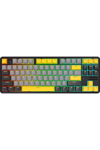 K870t Pro 3 Modlu Uyumlu Hot-swap Rgb, Mekanik Klavye - Siyah