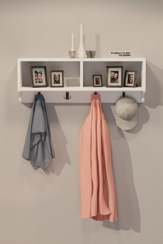 Portmanto Duvar Askısı Modern Duvar Askılık Vestiyer - Beyaz Diğer