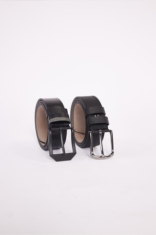 Tudors Erkek 2'li Set 4 Cm Spor Siyah Kemer-34505 Siyah