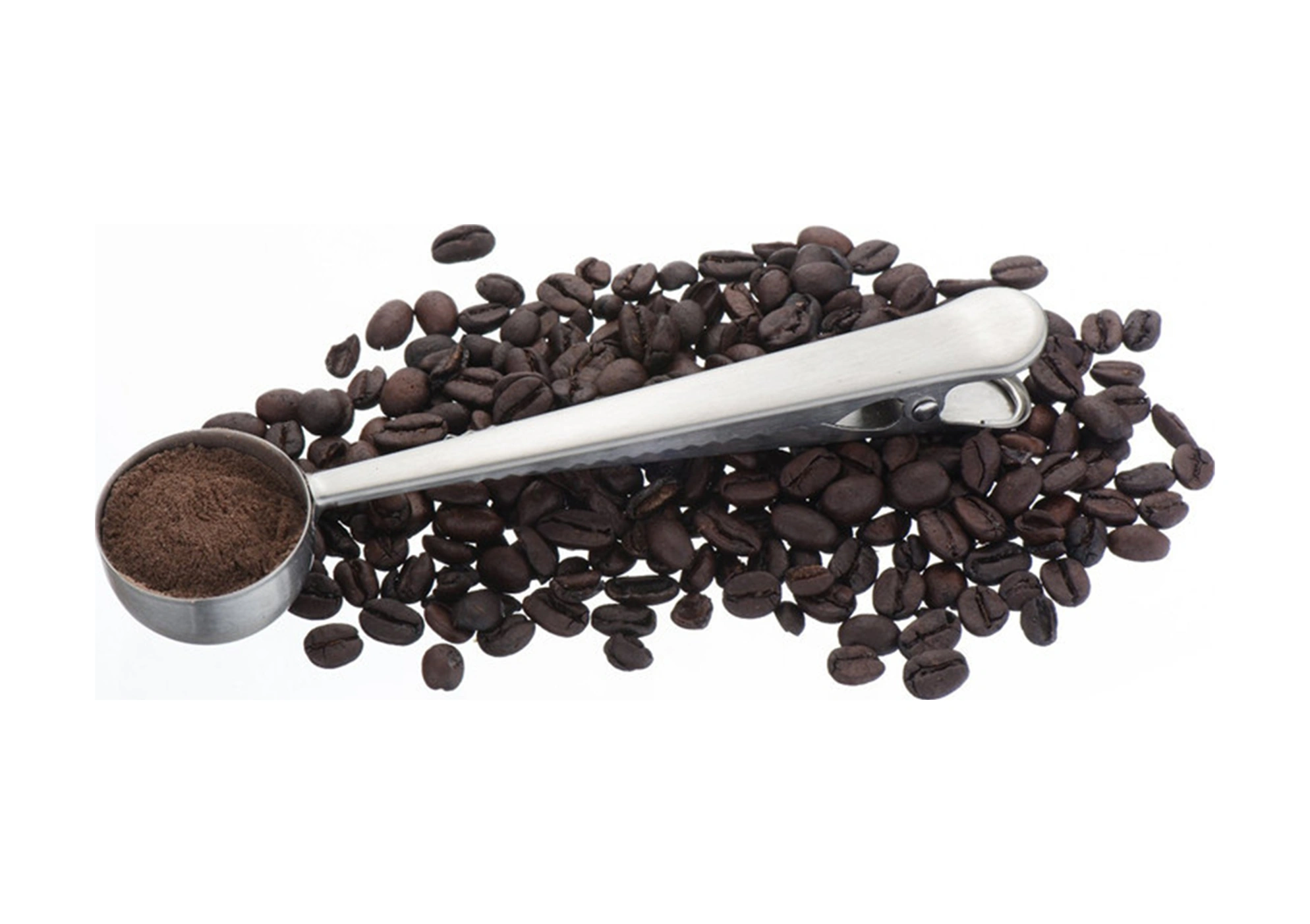 Padalink 430 Paslanmaz Çelik 2'li Fonksiyonlu Kahve Kaşığı Ve Torba Kapama Klipsi - Çay, Süt Tozu, Şeker İçin Taze Tutucu Ve Anti Yapışkan Çok Renkli