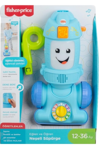Fisher Price Türkçe Konuşan Neşeli İtmeli Süpürge Gtw19