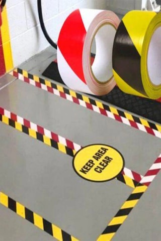 5 Cm X 30 M Sarı-siyah Yer İşaretleme Bandı Güvenlik Ve Uyarı Çözümü