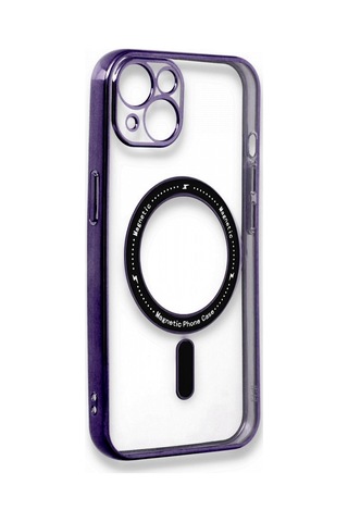 İphone 14 Kılıf Magsafe Özellikli Gold Seri Lazer Silikon Kapak