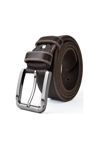 Özel Kutu Kahverengi Hakiki Deri Erkek Kot-kumaş Pantolon Kemeri