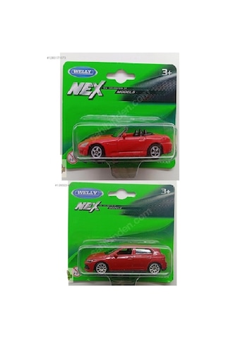 Honda S2000 Golf 8 Gti 1/64 Ölçek Diecast Metal Model Araba 2li Set Kırmızı