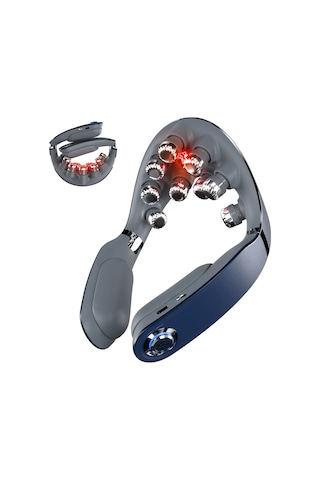 Skg G7 Pro Fold Tens-Ems Akıllı Boyun Masaj Aleti/Robotu, Mobil App Desteği, Özel Isı Terapisi Lacivert