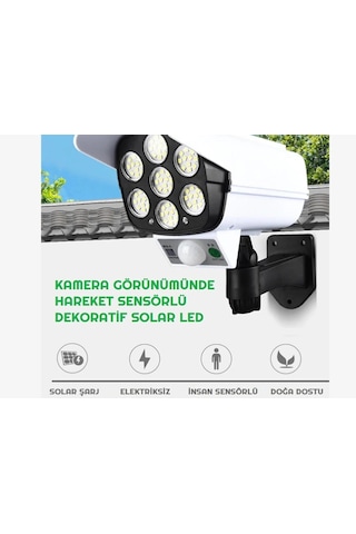Kamera Güneş Enerjili Sokak Lambası Solar Duvar Lambası Çok Renkli