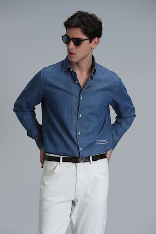 Lufian Warter Erkek Basic Gömlek Regular Fit Mavi Mavi 111010627100300 Mavi
