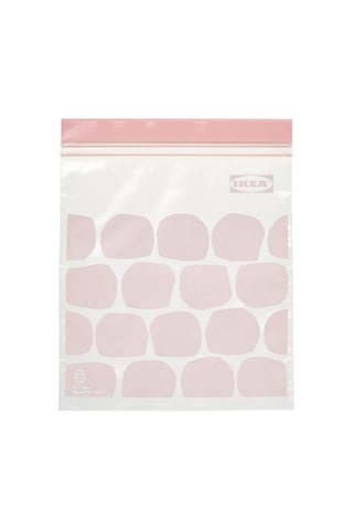 Ikea Istad Kilitlenebilir Buzdolabı Poşeti, Açık Pembe, 1 Lt, 25 Adet