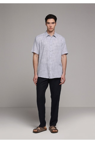 Colin's Colins Regular Fit Shirt Neck Düz Erkek Mavi Kısa Kol Gömlek Cl1080095 Q1.v1 Ble
