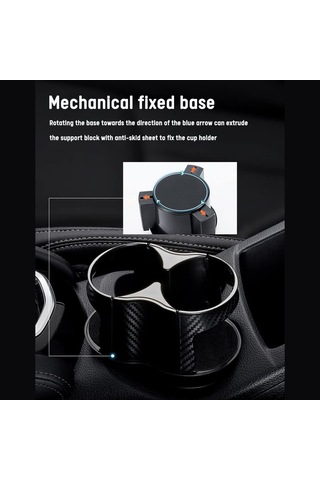 Tüm Amaç 2'de 1 Araba Kupası Tutucu Genişletici Adaptörü, 360 Dönen Ayarlanabilir Çok Fonksiyonlu Organizatör, Tekne/karavan İçin