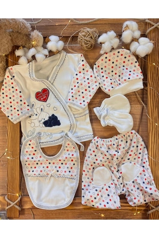 Betül Bebek Lacivert5li Ayıcıklı Hastane Çıkış Seti Lacivert