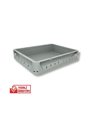 Alpbx Gıdaya Uygun Gri Hamur Pasası 40x30x7.5 CM - 7 L