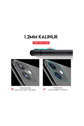 Apple Uyumlu iPhone 13 Kamera Lens Koruma Camı Şeffaf