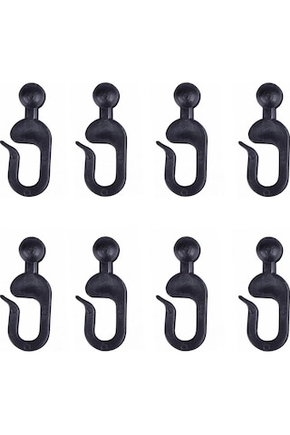 Padalink 52 Adet Plastik Halka: Buhar Köşk Perdeleri Ve Moskiton Ağı İçin Takma Kanca