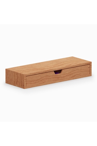 Desna Tek Katlı Tek Çekmeceli Dolap - Kiraz 34 Cm Uzunluk X 12.1 Cm Derinlik X 5.8 Cm Woodsaka Doğal Ahşap