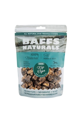 Baffs Naturals Kurutulmuş Dana Küp Ciğer Köpek Ödülü 100 Gr