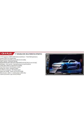 Carway Cr-9 Plus Multicolor Multimedia Araç Ekranı